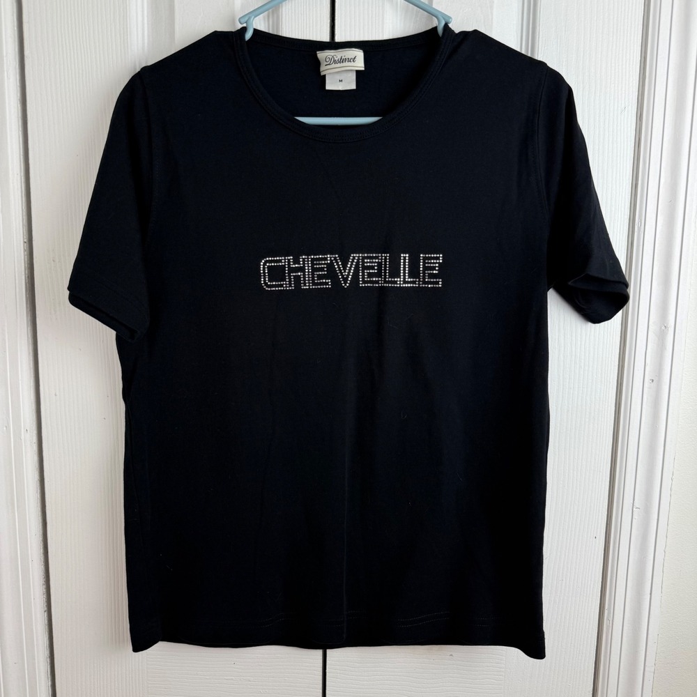 Chevelle Rhinestone Shirt Distinct M Rock Band Tee Y2K Bling‎ Graphic Top